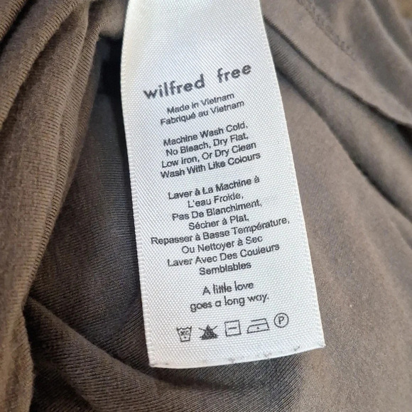 Aritziz Wilfred Free Blair Olive wrap tee shirt dress SZ S - Picture 13 of 13